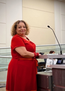 Martha Dina Arguello testifies at the June 2022 CARB board meeting.